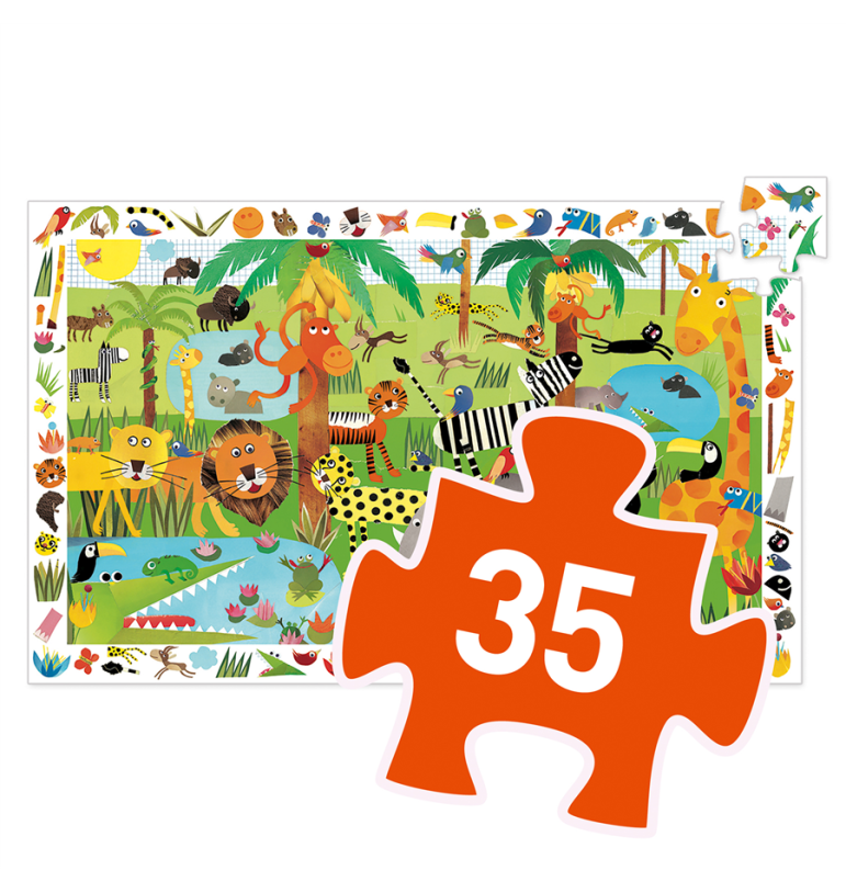 Puzzle 3 ans Jungle 15 pièces - Djeco - 9,90€
