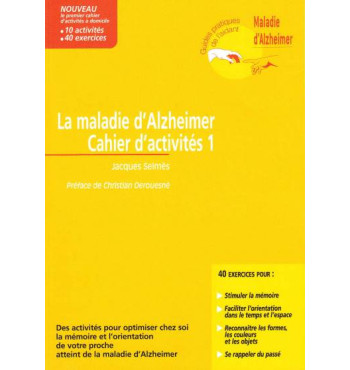 Alzheimer | Cahier d'activités: Niveau facile adapté à un stade sévère de  la maladie d'Alzheimer | Travail sur les 4 mémoires | Exercices variés