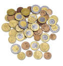 100 pièces de monnaie en Euro