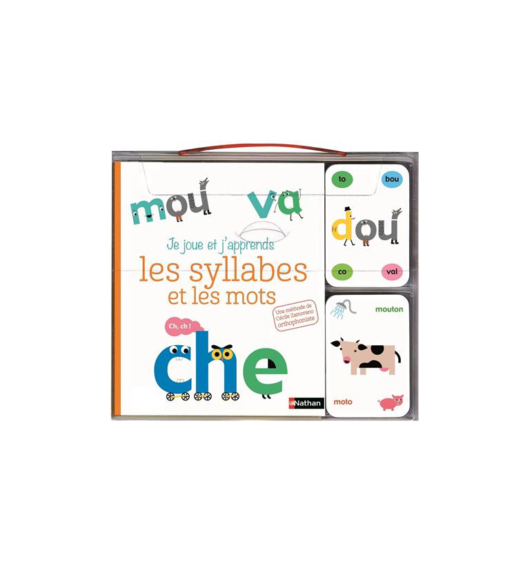 Je joue et j'apprends Les syllabes et Les mots Coffret cartes + livre - Dès  5 ans